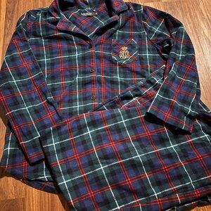 Ralph Lauren Tartan Pajama Set in Red and Green